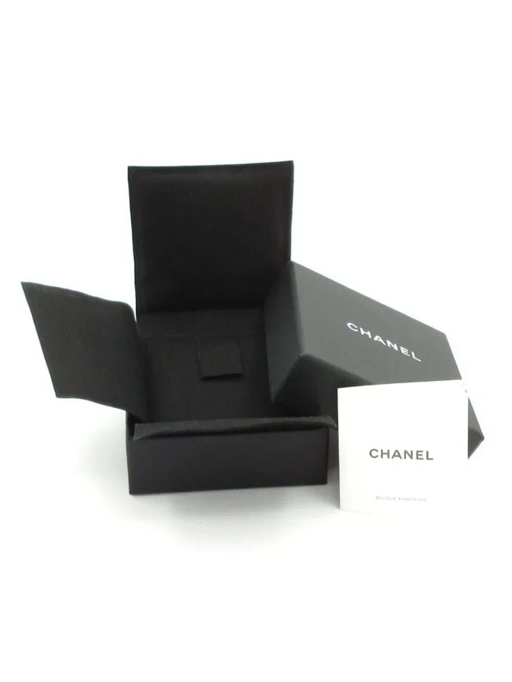 Chanel Necklace No 5 CC Logo Lambskin Gold Black Clear
